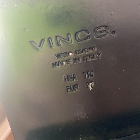 Vince Cabria Leather Lug Boot low chunky heel Sz 7 women’s combat punk goth 90’s - Picture 8 of 8